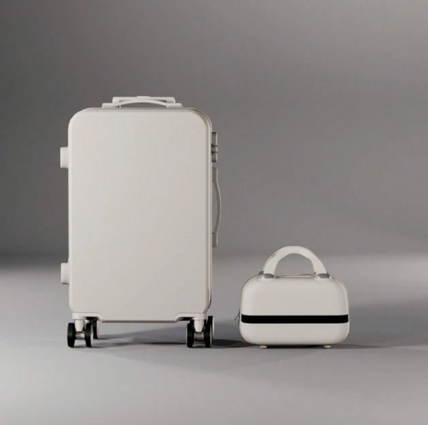 Stylish White & Minimalistic Design in a Set of 3 Durable Luggages (14,20,24 Inches)