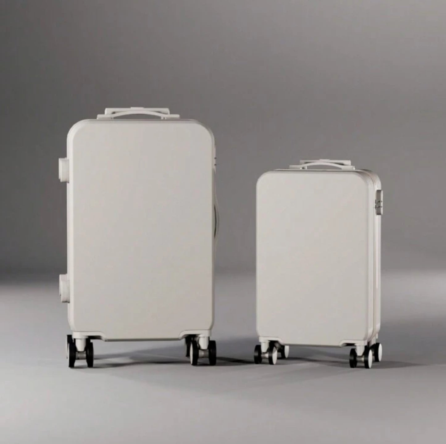 Stylish White & Minimalistic Design in a Set of 3 Durable Luggages (14,20,24 Inches)