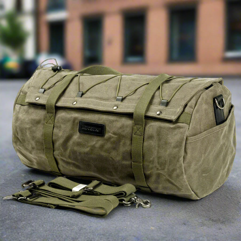 Classic American Retro Design Cylindrical Travel Vintage Bag