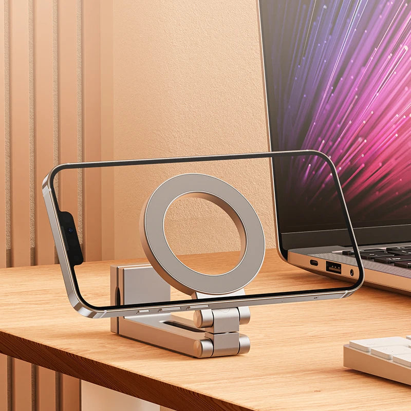 Aluminum Travel Phone Holder - MagSafe & Foldable Mount